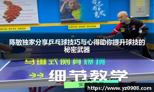 陈敏独家分享乒乓球技巧与心得助你提升球技的秘密武器